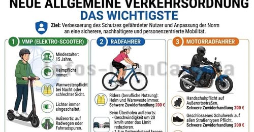 José Antonio Pérez Alonso … Neue Verkehrsregeln in Spanien … ab 10/2026 …